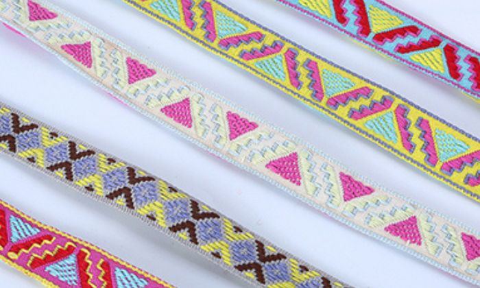 Geometric jacquard elastic tape manufacturer in Maharashtra - Max Narrow Fabrics
